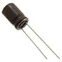 KZE Series 220 Microfarad (µF) Capacitance and 11.5 Millimeter (mm) Dimension L Miniature Aluminum Electrolytic Capacitor