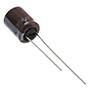 KZE Series 470 Microfarad (µF) Capacitance and 16 Millimeter (mm) Dimension L Miniature Aluminum Electrolytic Capacitor