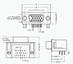 K66X Series Right Angle Printed Circuit Board (PCB) Mount D-Subminiature Connectors - 2