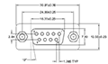 K85X Series 9 Pin Female Vertical Printed Circuit Board (PCB) Mount and Solder Cup D-Subminiature Connector