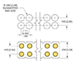 0.295 Inch (in) Initial Height Printed Circuit Board (PCB) Mount Spring-Loaded Headers - 2