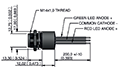 QRM-NV Series Rear Panel Mount Near Vertical Incidence Skywave (NVIS) Light Emitting Diode (LED) Indicators - 2