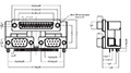 K42X Series 0.750 Inch (in) Center to Center Distance Dual Port D-Subminiature Connector - 2